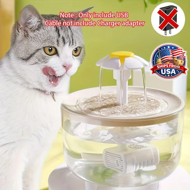 Automatic Pet Water Fountain for Cats and Dogs Large Capacity USB Powered Silent Operation Safe Food Grade PP Ideal Gift for Pet