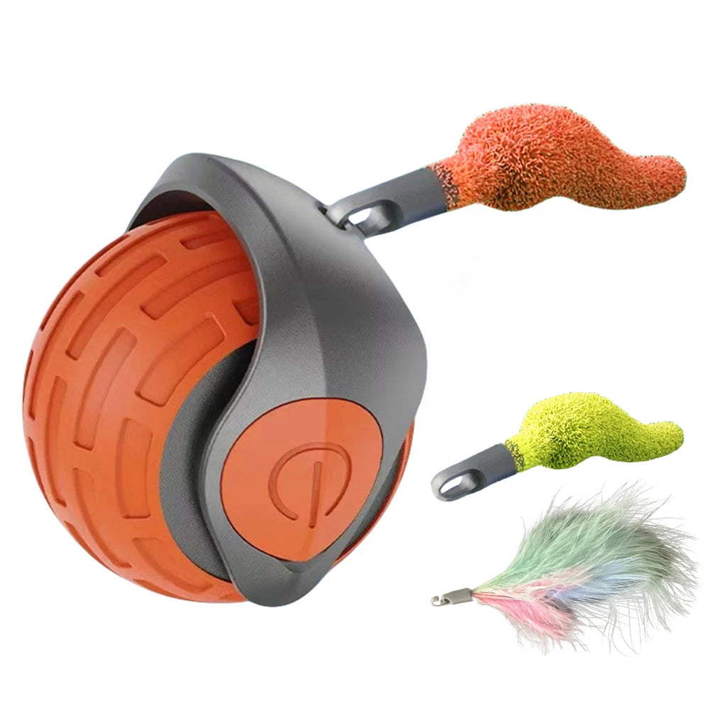 Cat Interactive Ball Toys Rechargeable Smart Pet Electric Toy Dog Cat Training Imitate Mouse Cat Training Teaser Kitten Cat Ball