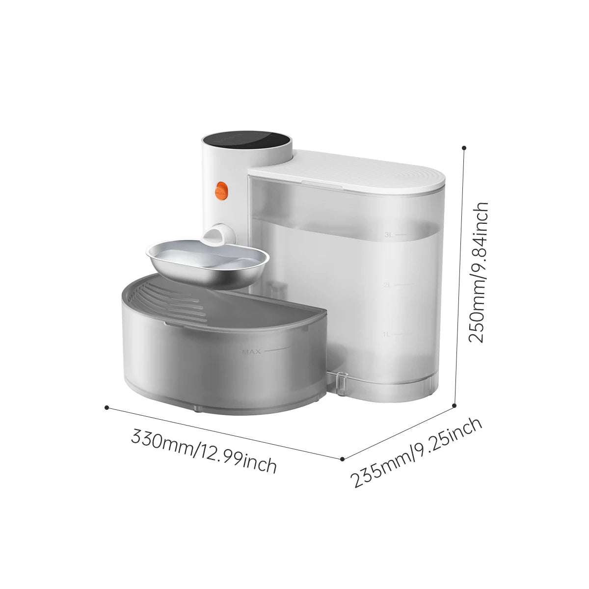 New Stainless Steel Bowl Cat Water Dispenser Running Water Rechargeable Automatic Water Dispenser For Pet Dogs