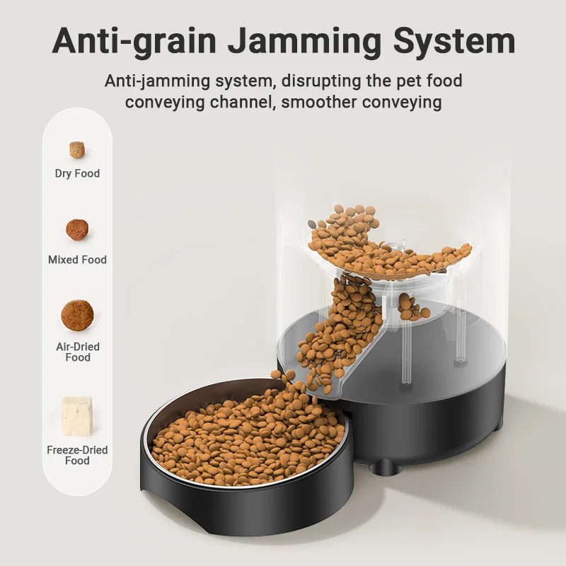 ROJECO Automatic Cat Feeder 2L Smart Pet Food Kibble Dispenser WiFi App Remote Control  Dog Feeder For Pet Cat Dog Accessories